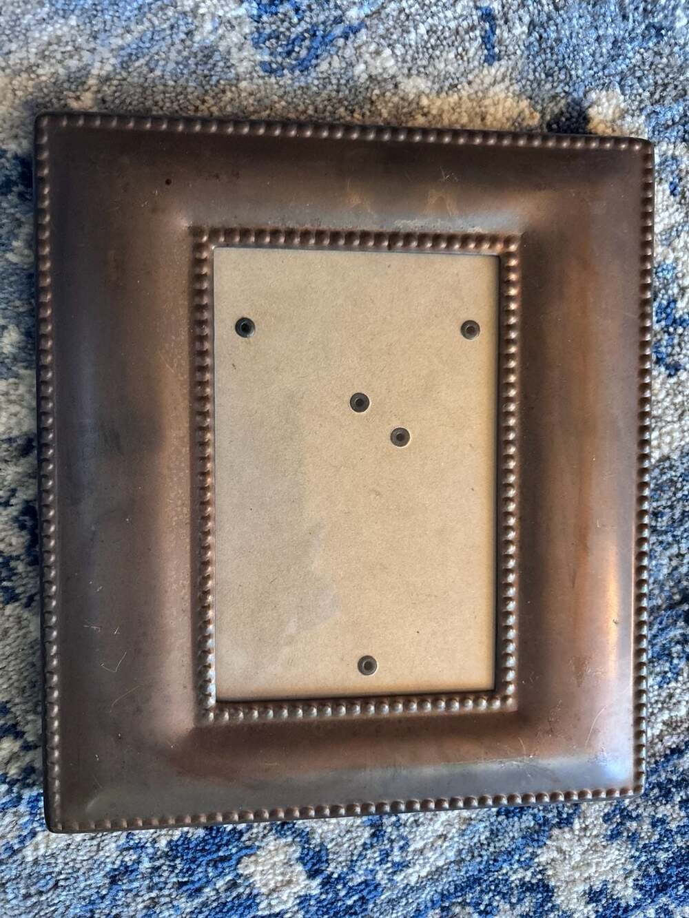Copper Beaded Metal Picture Frame 4x6